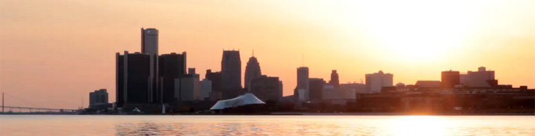 Detroit, Michigan (Sunset from Belle Isle)