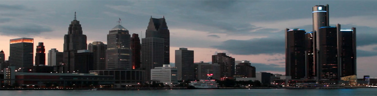 Detroit, Michigan (Skyline at Dusk)
